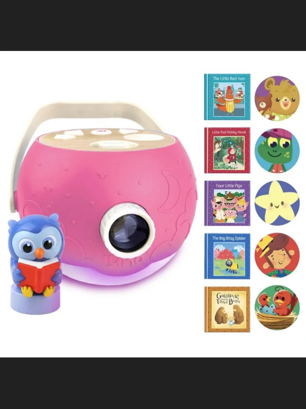 Luna StoryTime Projector with Nighlight •Pink•